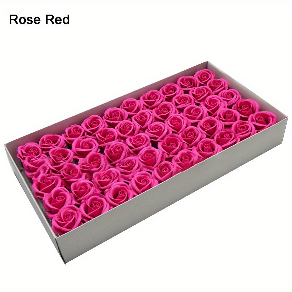 50pcs Handmade Soap Roses, 4 Layer Roses, DIY Flower Head, Wedding Rose Flowers Decor, Valentine's Day Romantic Bouquet
