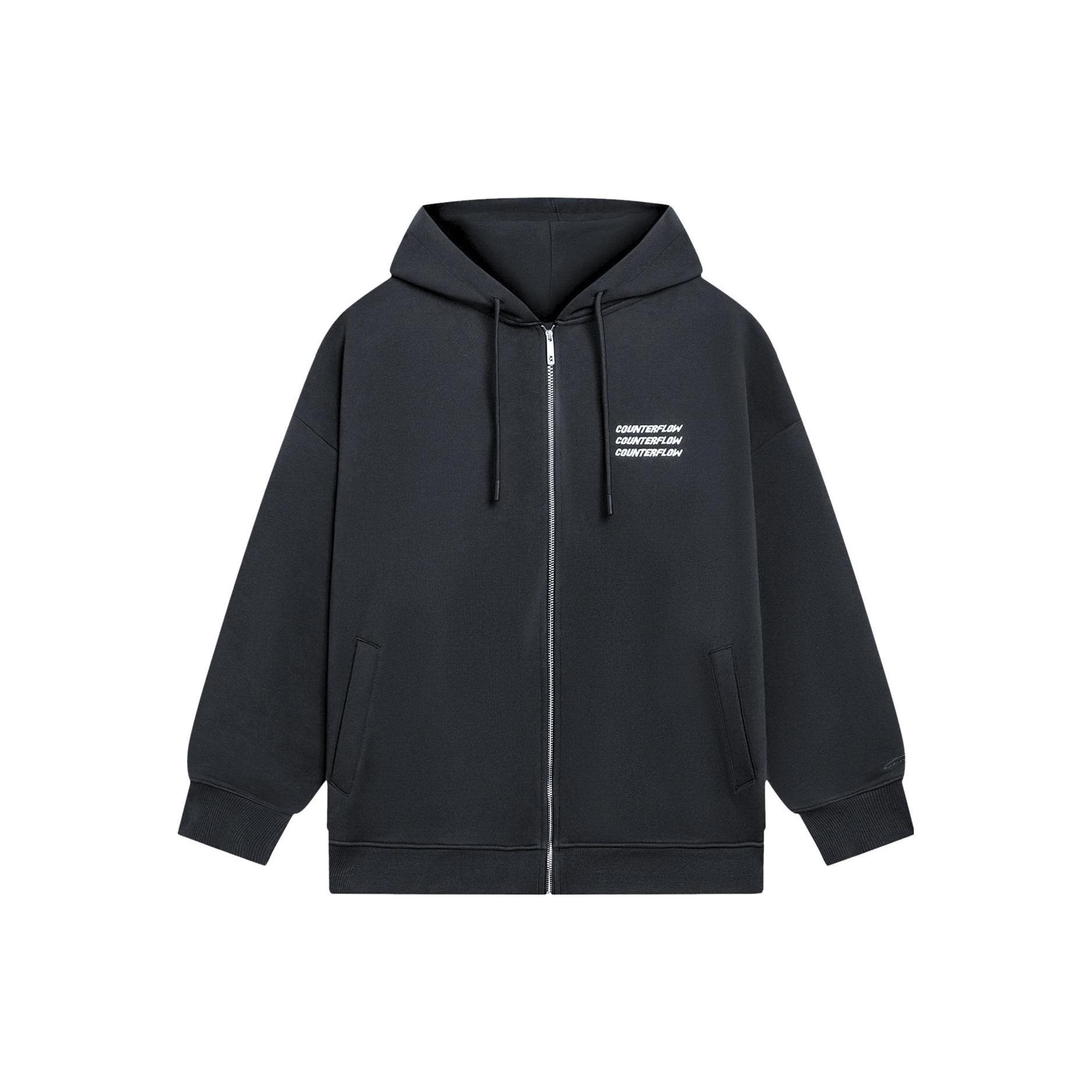 Li-Ning Counterflow Triple Logo Hooded Jacket  Black  Men s AWDSI25-2 XL