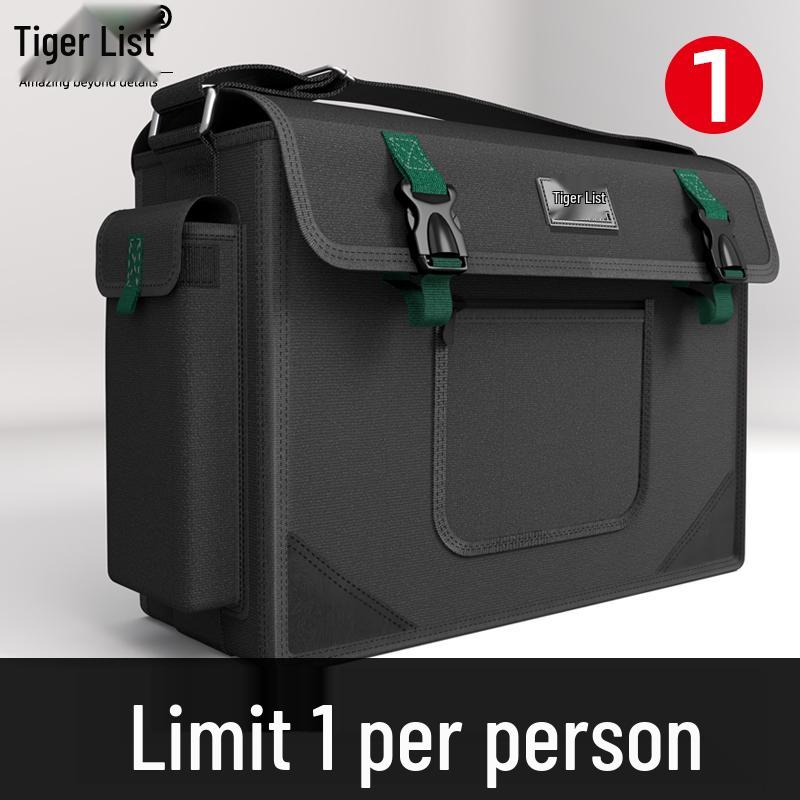 Electrician's Wear-Resistant Canvas Crossbody Tool Bag