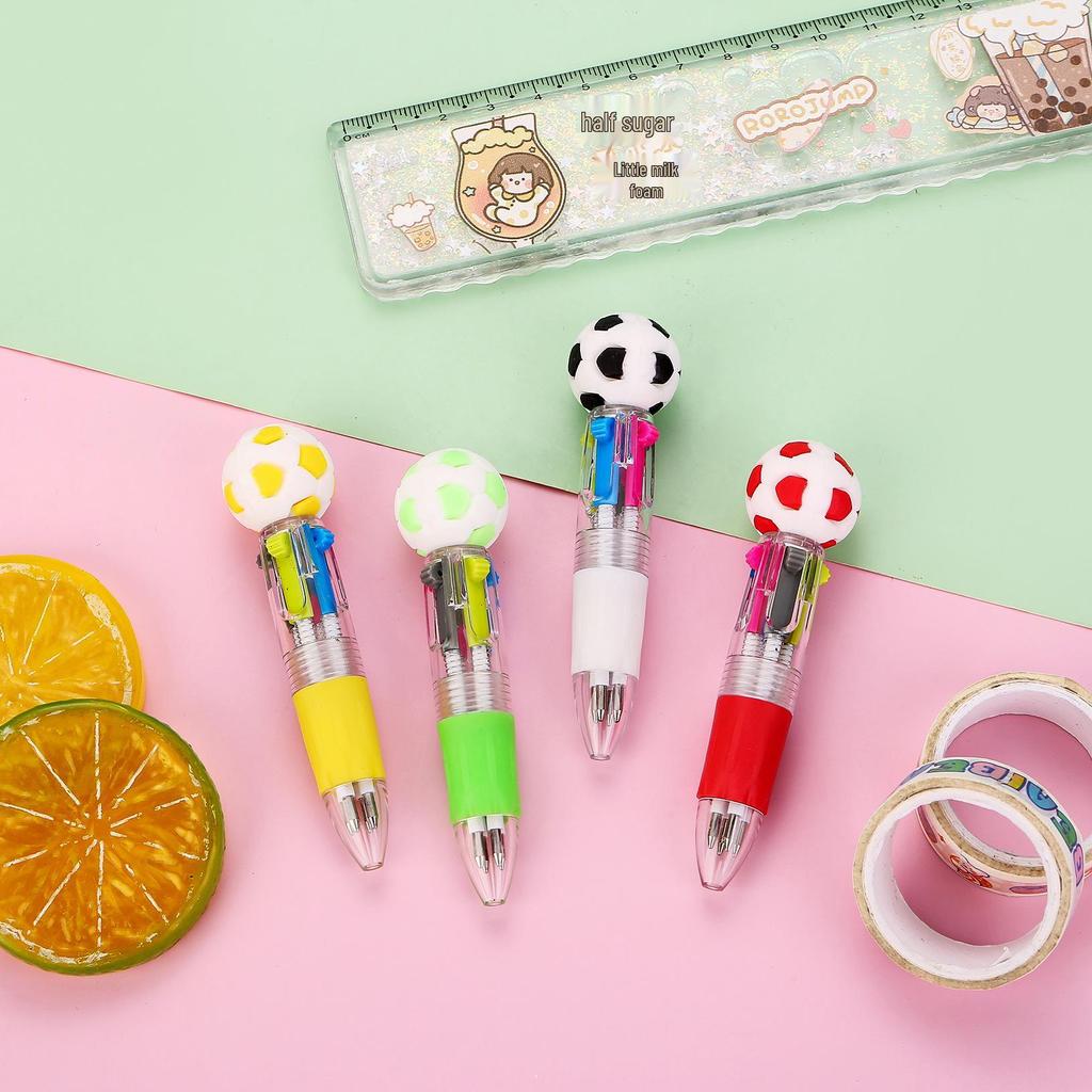 Korean Cute Animal Head 4-Color Click Ballpoint Pen