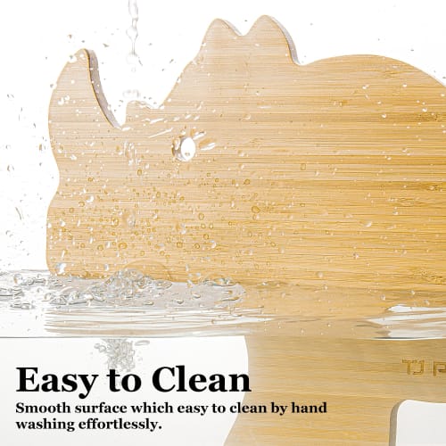 TJ POP Natural Bamboo Cutting Board, Antibacterial, Lightweight, Odor-Resistant, Hygienic for Cutting Meat, Vegetables, Fish, and Fruit. Nitrogen-heat