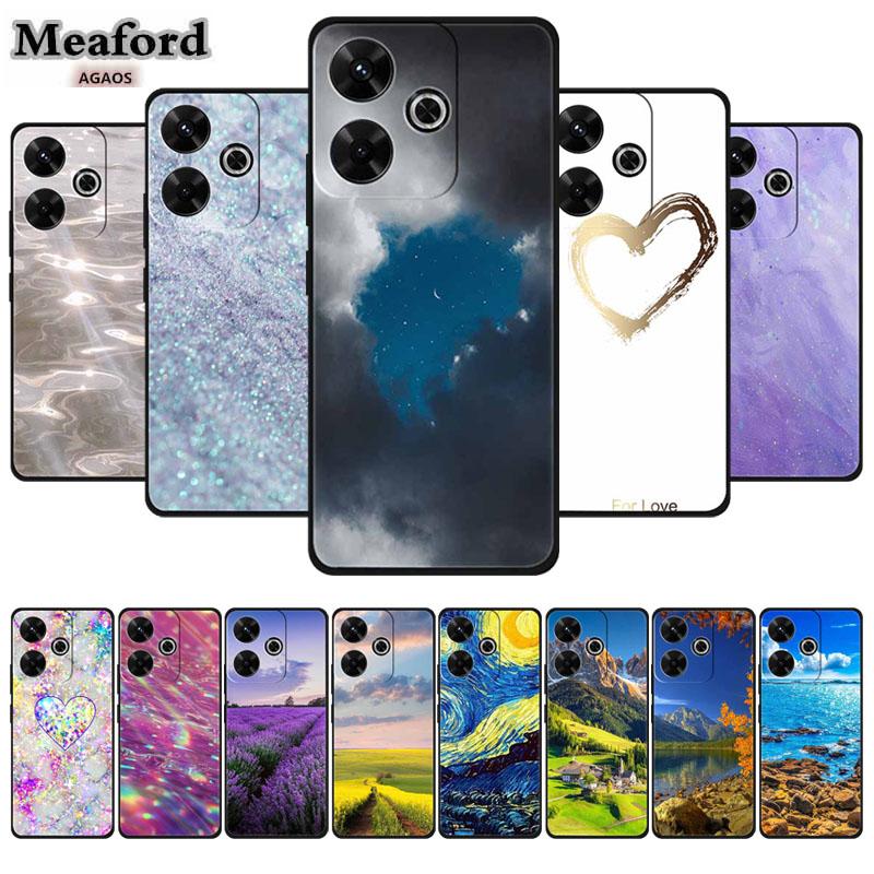 Fashion Cover For Xiaomi Poco M6 Pro Girly Case For Funda Poco M6 Coque Soft Silicone Phone Case Xiaomi Poco M6 Pro Protector