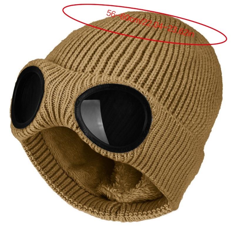 Ski Goggle Beanie Ski Hat With Goggles Crochet Hat Knitted Beanie Hat Party Halloween Costume Accessory Gift