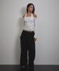 Bunteu Eyelet Halter Long Sleeve (Ivory)