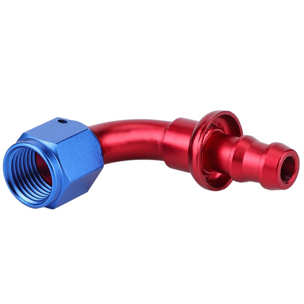 AN6 Straight 45 90 180 Degree Push On Twist Lock Oil Gas Fuel Line Hose End Male Fitting