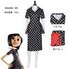 Movie Ghost Mom COS Costume Coraline's Mother Dress Straight Hair