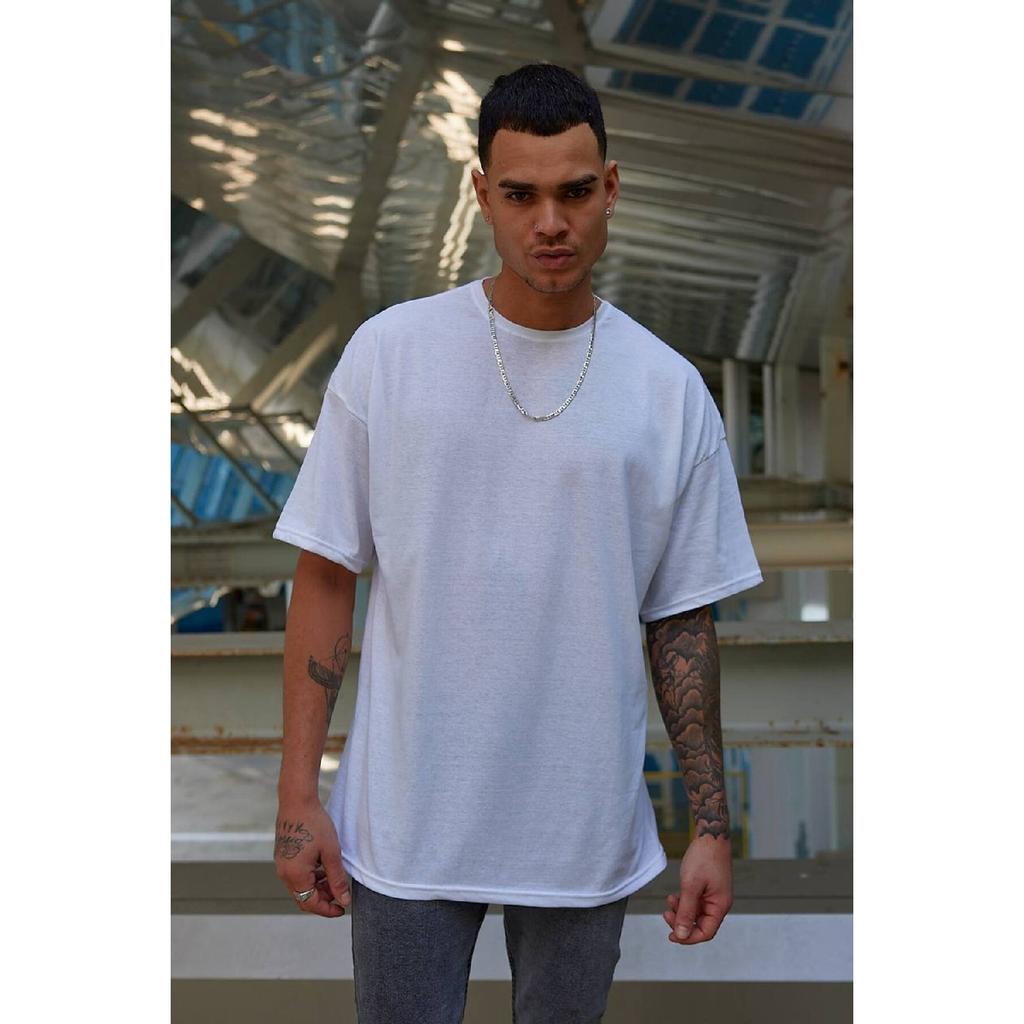 Men's Black Summer Oversize Short Sleeve Loose-cut T-shirt