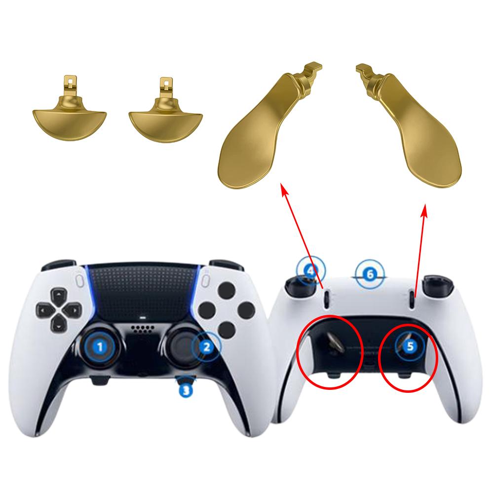 4 Stück/Set Metallgriff Rückseitentaste Verschleißfeste Spielgriff Lasche Korrosionsbeständiges Ersatzzubehör für PS5 Elite Controller