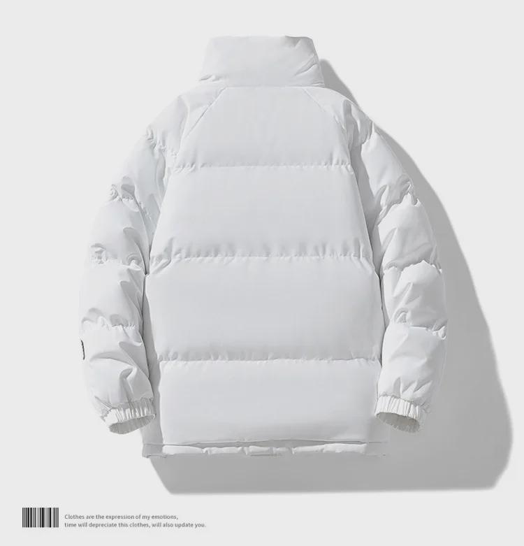 Korean Style Unisex Winter Cotton Coat with Plus Velvet - Loose, Casual, Trendy Couples' Jacket