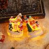 Christmas resin gingerbread house small house Santa Claus snowman micro landscape resin ornaments Christmas decorations ornaments