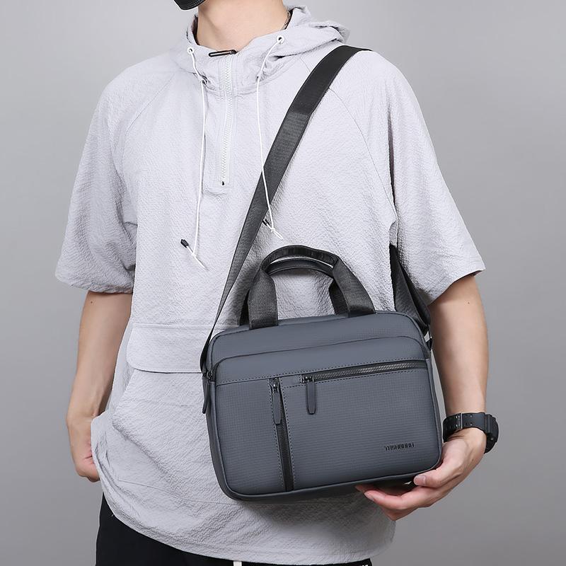 Herren Professionelle Business Aktentasche - Wasserdichte Büro Umhängetasche mit Reißverschlussfach