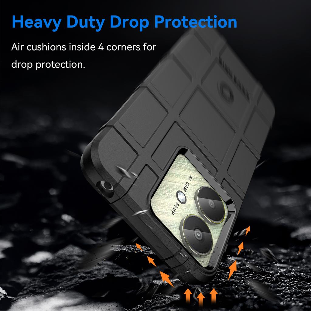 Pentru Xiaomi Redmi 13C 4G/13C 5G/13R 5G/Poco M6 5G/Poco C65 4G Huse TPU Grilă Pătrată Husă Spate Telefon