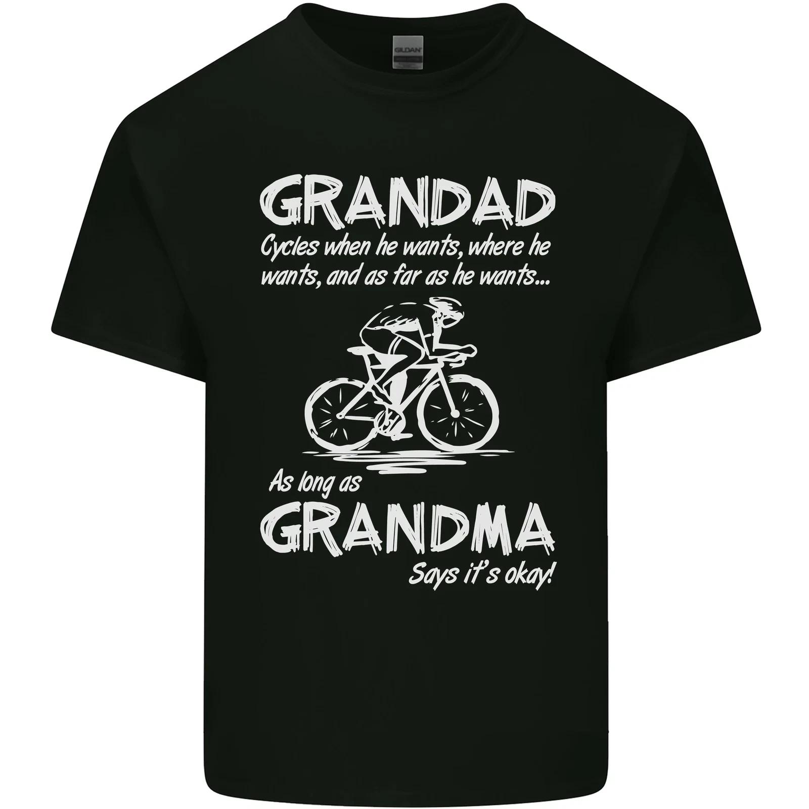 Grandad Cycles When He Wants Cycling Bike Kids T-Shirt Childrens 3XL