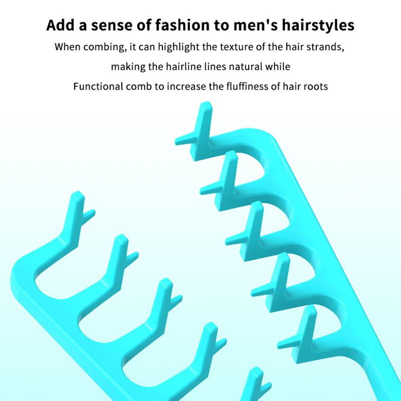 Volumgebender Kamm mit breiten Zinken Stylingwerkzeuge Lockenwickler Flauschige Textur für Männer Ideal für alle Haartypen Hairstyling-Werkzeuge