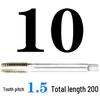 Extended Shank Fine Thread Tap for Hand and Machine Use, Non-standard Sizes M4-M24
