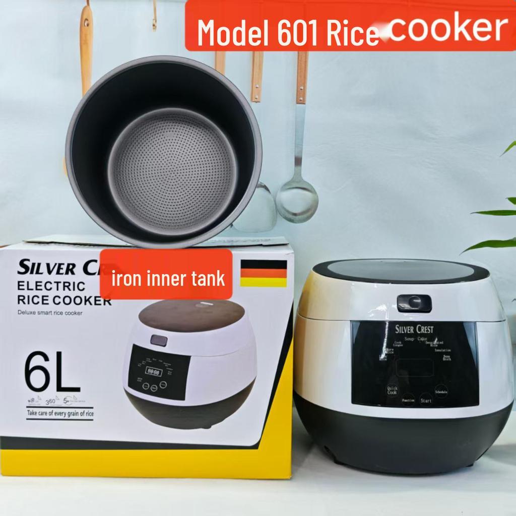 Pentola Elettrica per Riso da 5L: Intelligente, Grande Capacità con Timer di Prenotazione, Standard UK/UE.
