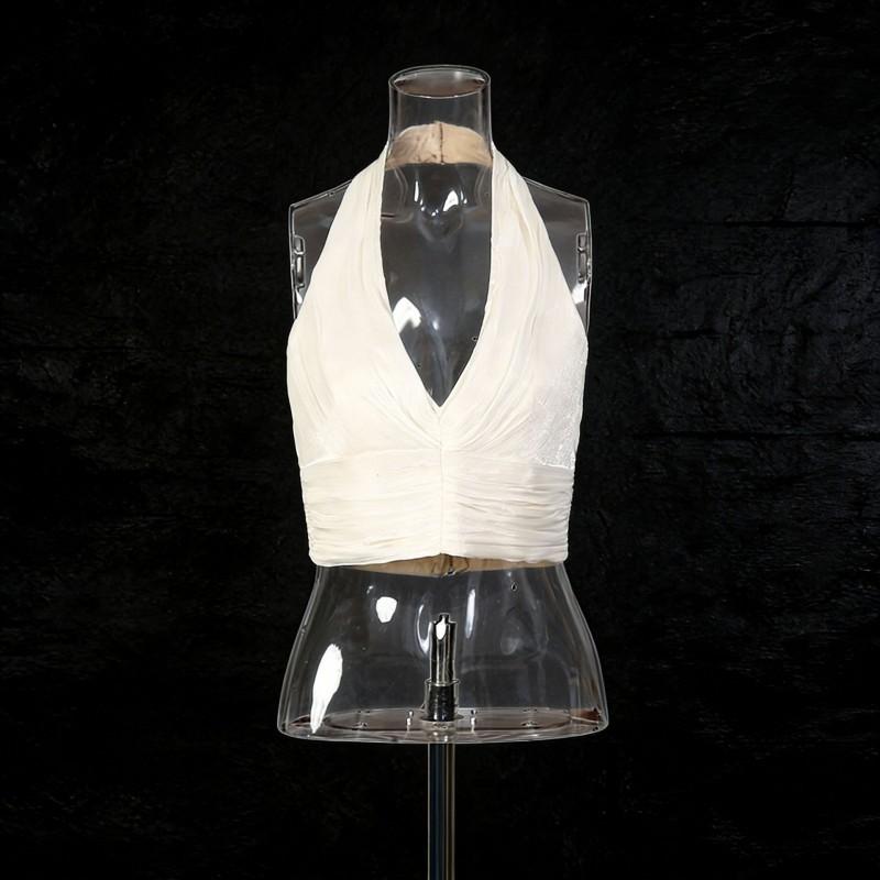 French Temperament Gentle Style Suit Women's Neck Sleeveless Top + Pleated Skirt Two-piece Set