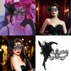 Women Masquerade Mask with Rhinestones Ball Prom Mask Venetians Party Mask Half Face Lace Mask Eyemask Mardi Gras Mask