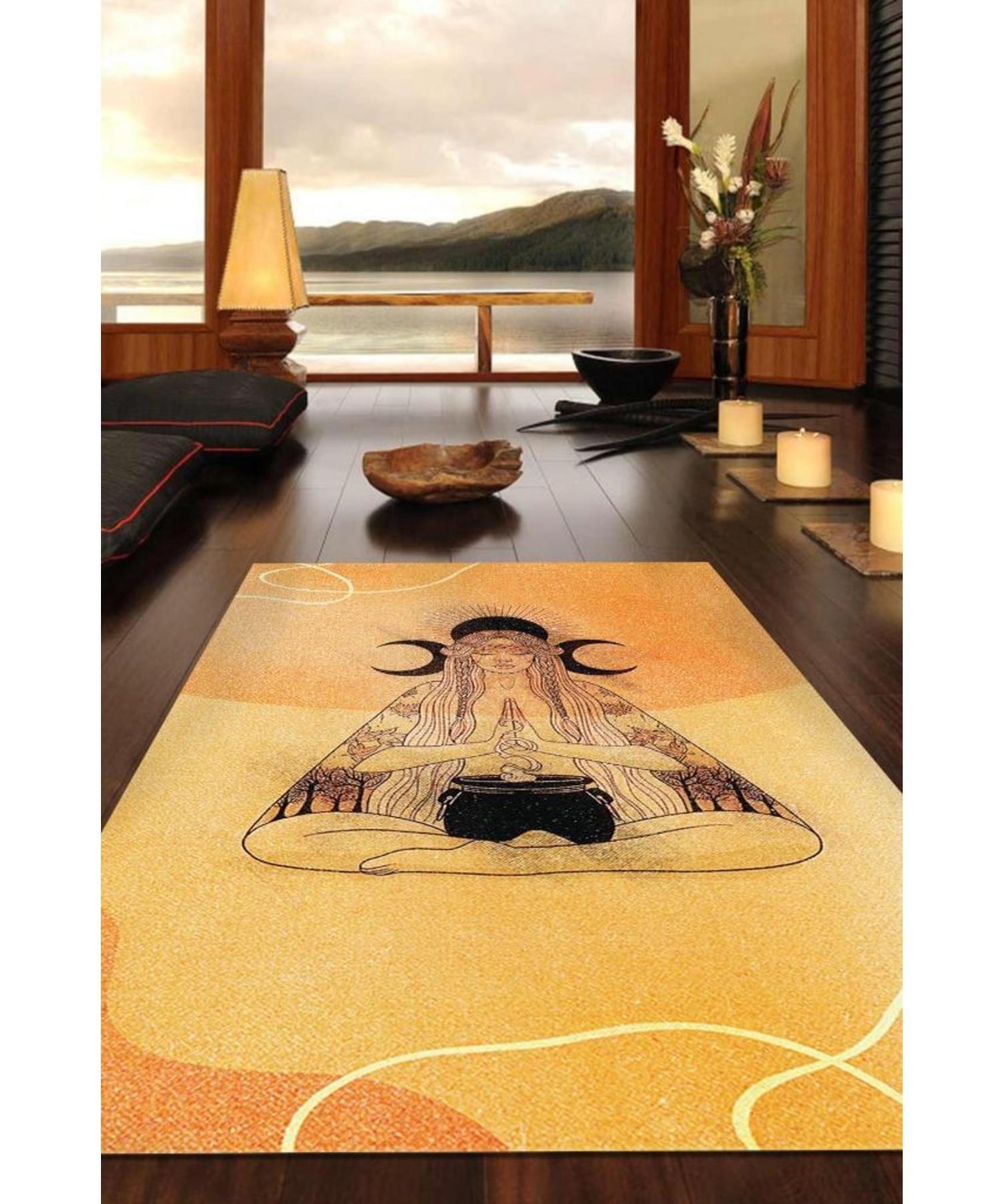 

Ritual Cotton Woven Based Washable Non-Slip Decorative Carpet