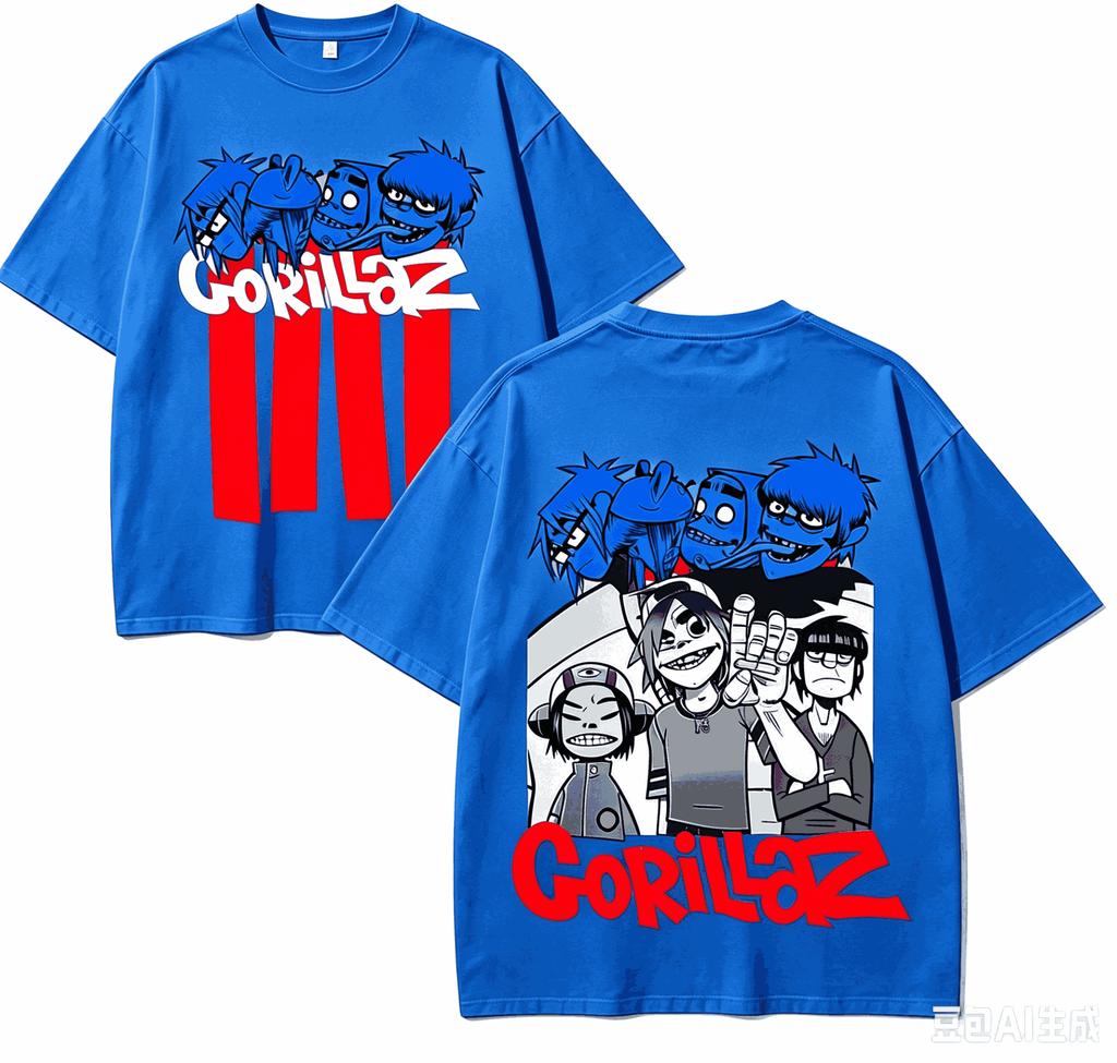 Gorillaz Gift T-shirt Men Women Harajuku Oversized Unisex Short Sleeve Streetwear High Quality Couples Hot Product Comfortable