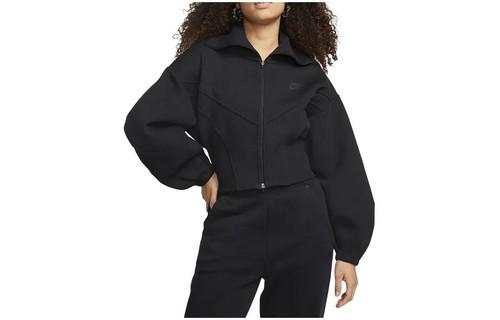 Nike Sportswear Tech Fleece Solid Color Zip-Up Cropped Jacket L чёрный