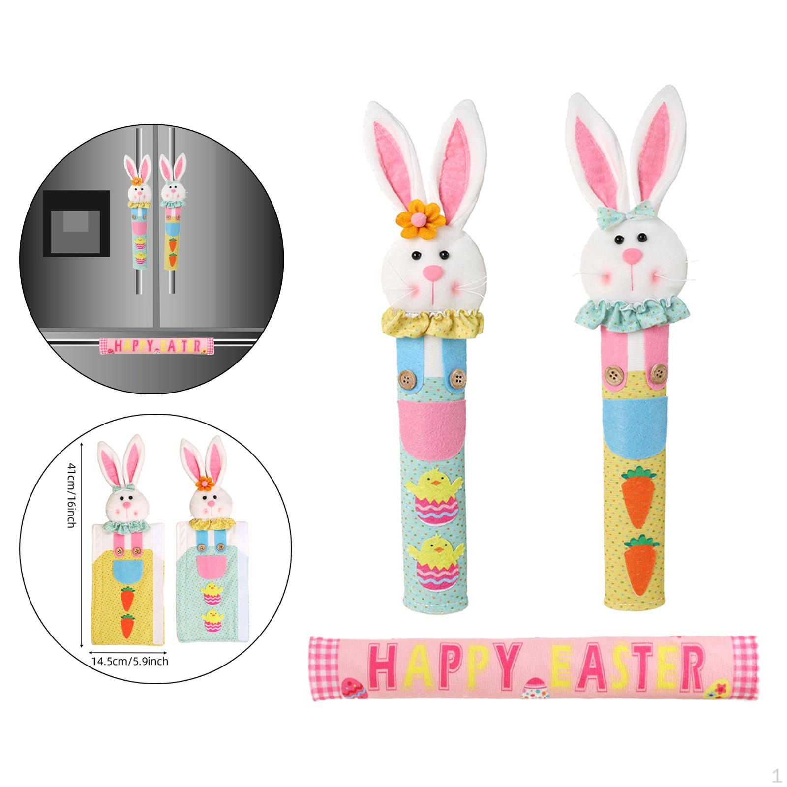 3 шт. Пасхальные чехлы-защитки на ручки двери холодильника, украшения, милое украшение для