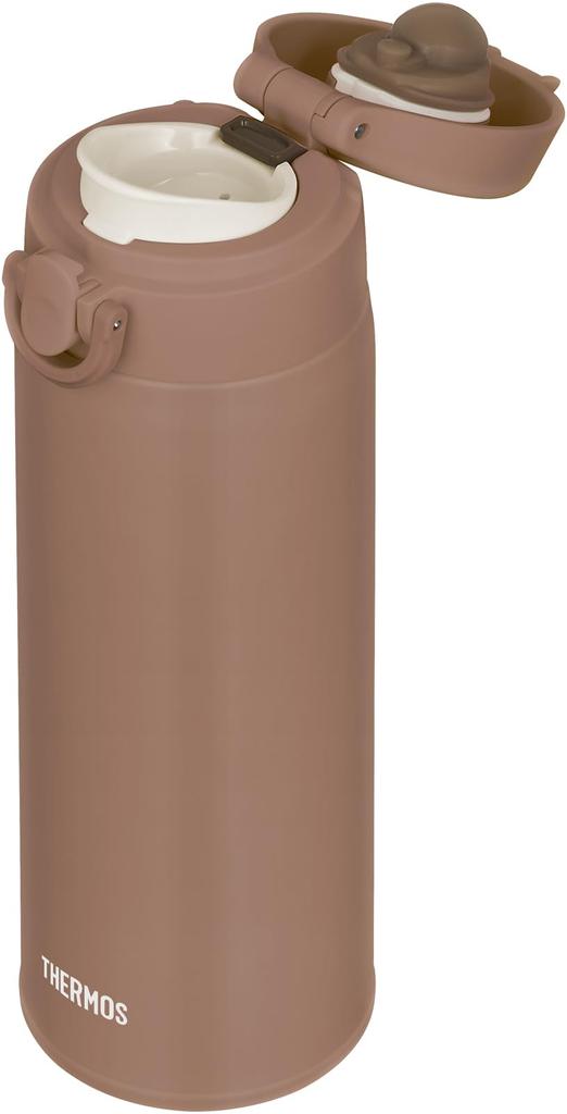 Thermos Water Vacuum Insulated Mobile Removable Spout for Easy Ultra Light and Compact Stainless Steel BW Bottle, Mug, 500ml, Brown, Cleaning, Type,