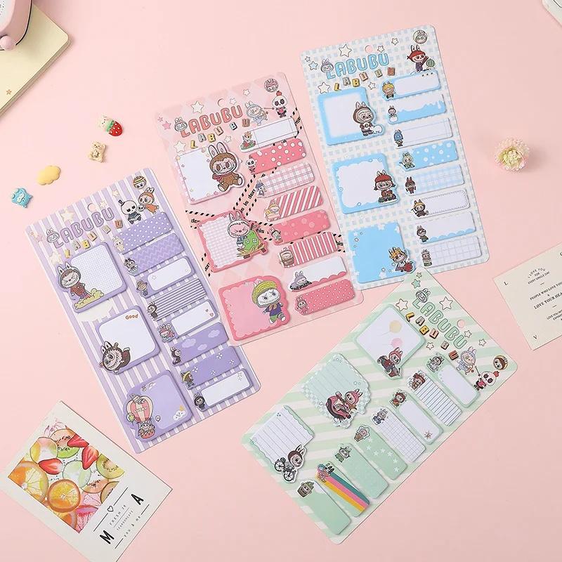 220 Sheets Labubu Sticky Notes Set Kawaii Self-Adhesive Memo Strips Stationery