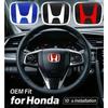 2Pcs for Honda Front Rear Emblem Accord 2013-2023 ABS Chrome Car Logo Badge Fit for 9th 10th Gen Sedan Models Replacement