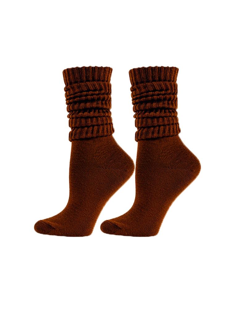 Candy Color Chunky Socks for Men and Women - Autumn/Winter Solid Slimming Long Socks