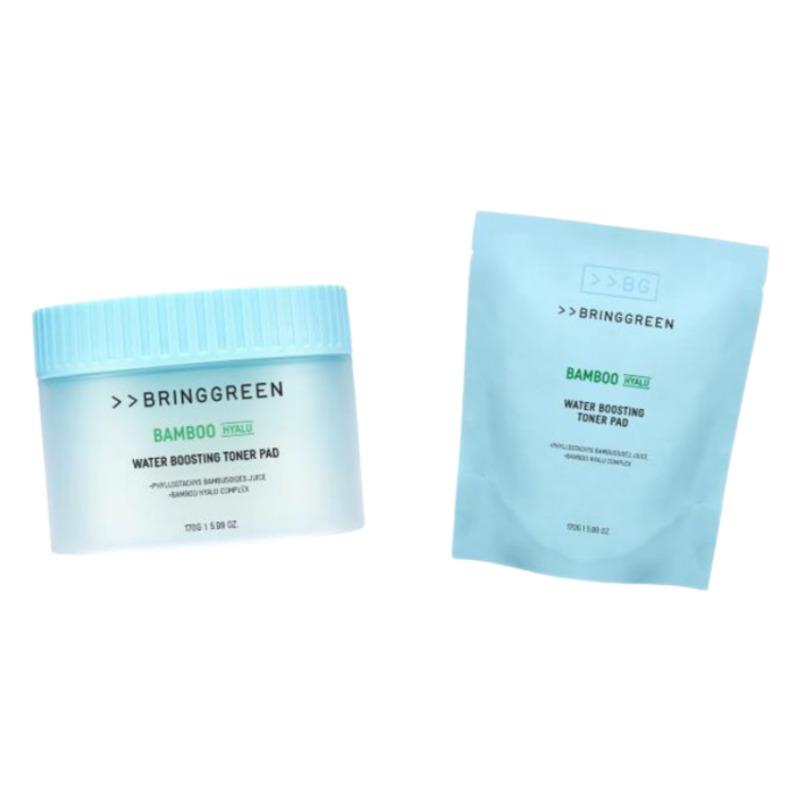 

Bring Green Бамбуковый гиалуроновый увлажняющий тонер-пэд 80 шт. + 80 шт. сменный блок