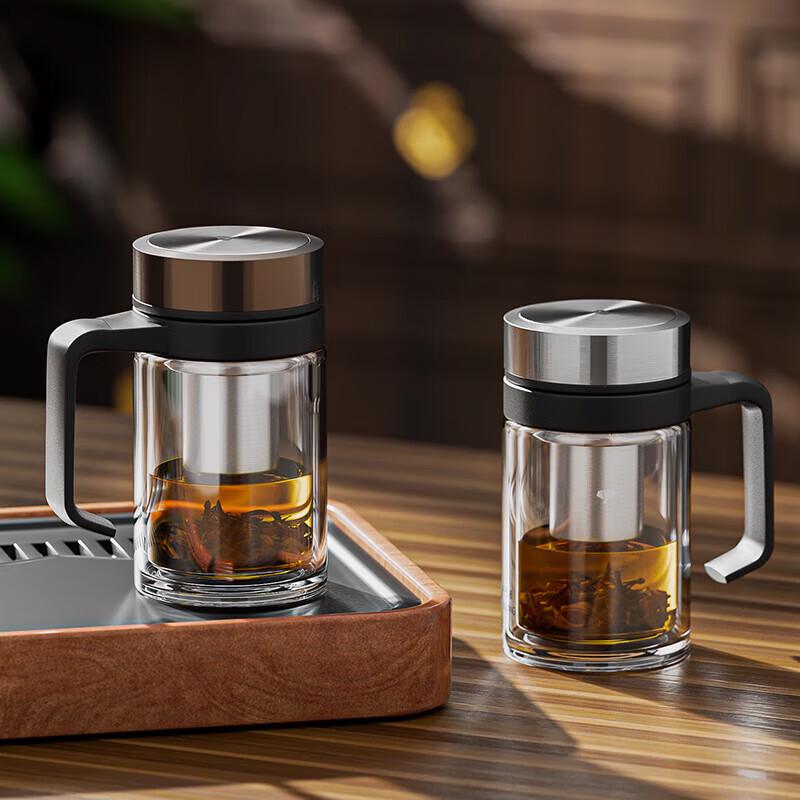 Wanxiang V219 Portable Double-Layer Glass Water Bottle
