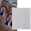 Lines Nail Stickers Holographic Stripe Letters Decals Curve Gel Nails Art Sliders Manicure Decor