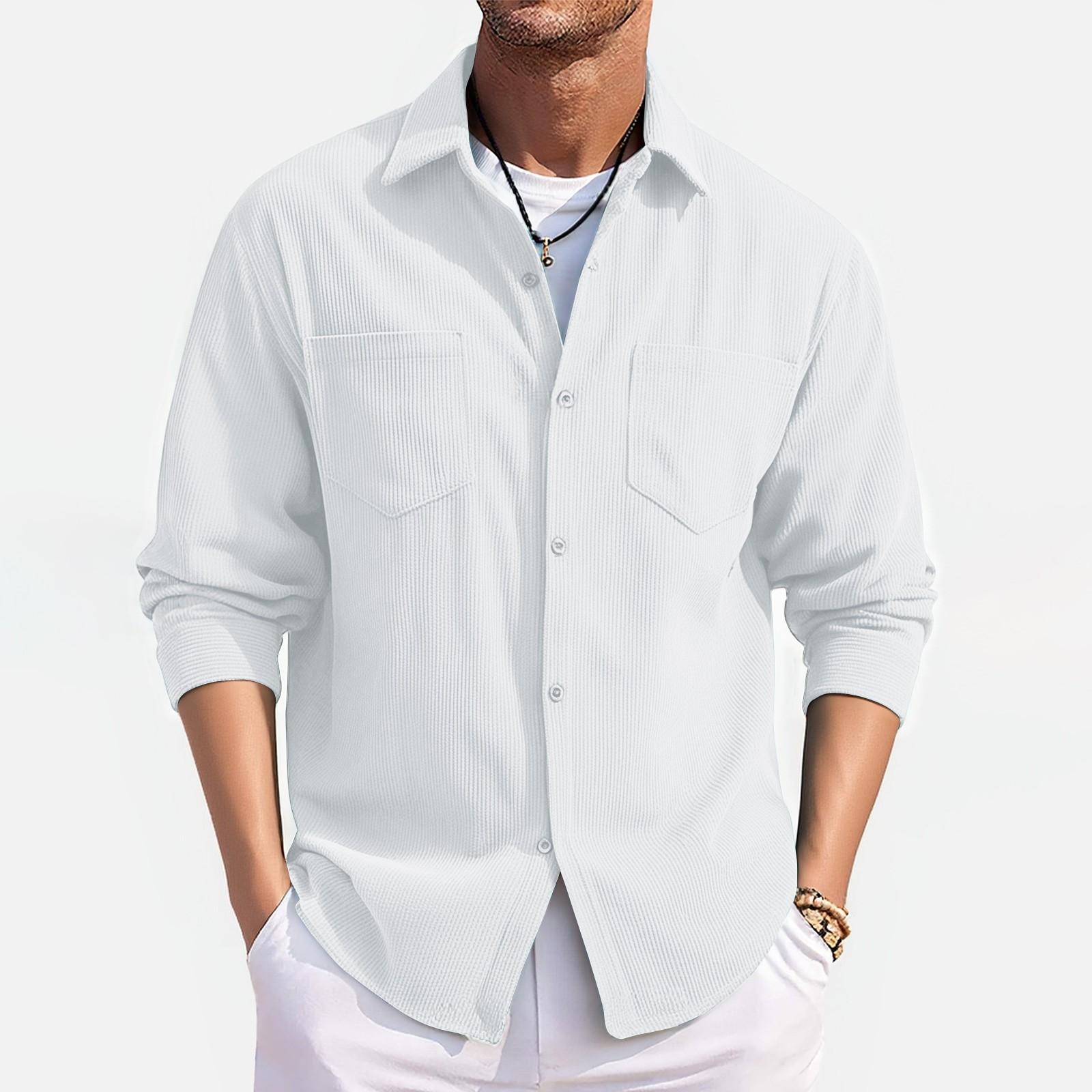 

Мужская свободная, повседневная и легкая рубашка-топ XL белый