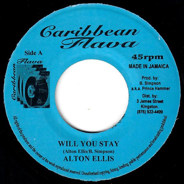 

7inch Record ALTON ELLIS, CARIBBEAN FLAVA ALL ST - Will You Stay NONE Caribbean Flava Jamaica Reggae, Ska & Dub Used