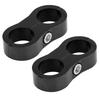 KIMISS AN10 Aluminum Alloy Hose Separator Clamp Fitting Adapter Bracket Universal (Black)