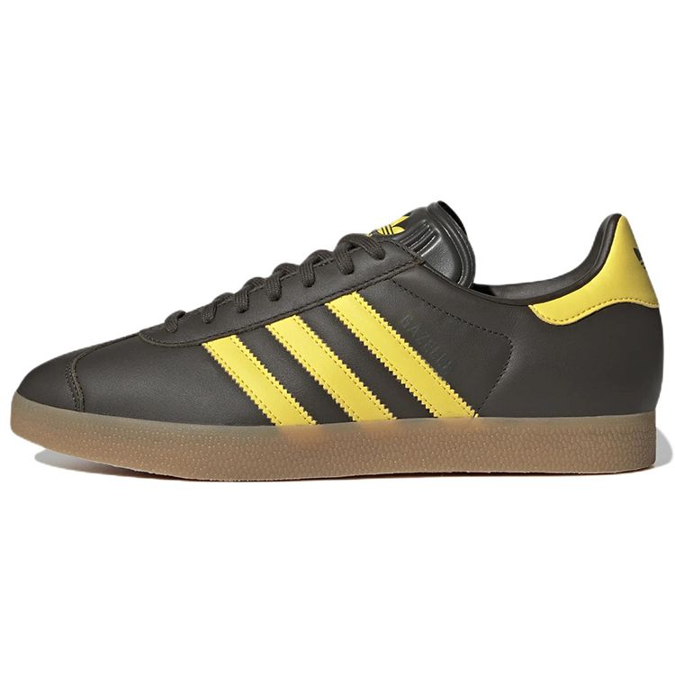 adidas Gazelle Shadow Olive Impact Yellow Men Sneakers Brown HQ9873 44⅔