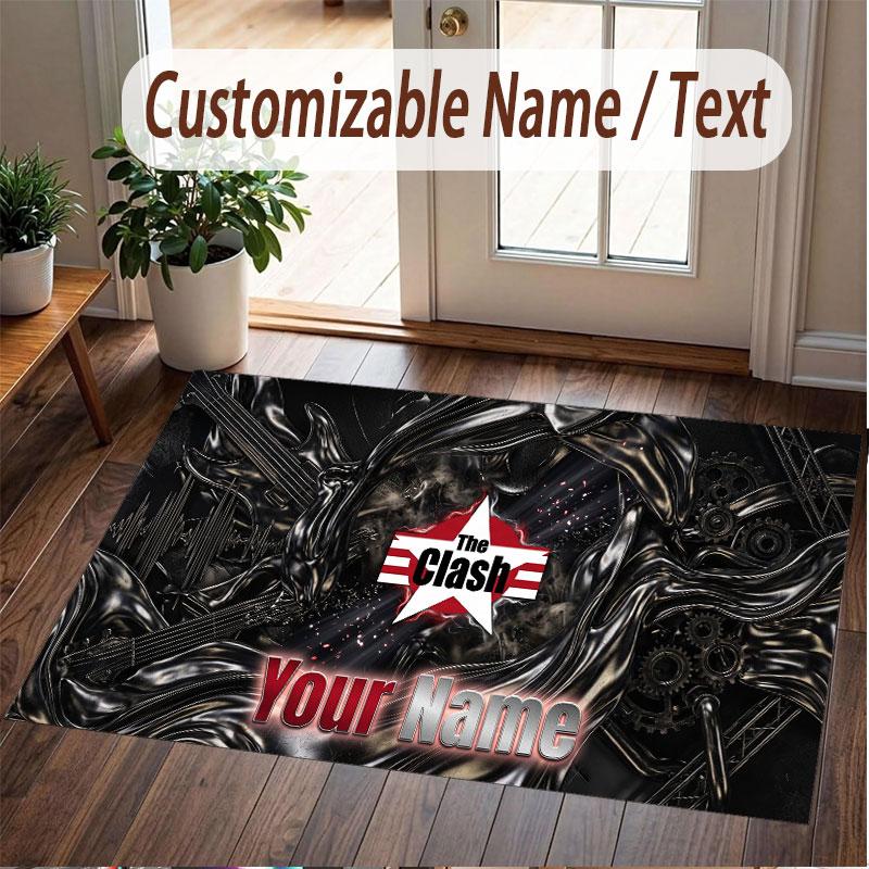 Custom Rug The Cure Pattern Print Name Text Soft Non‑Slip Floor Carpet for Home Indoor Decoration