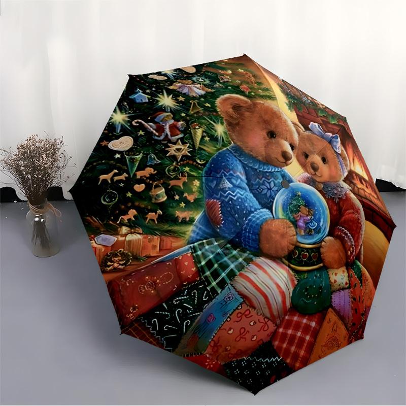 1pc Bears Automatic Open/Close Umbrella - Compact Travel Umbrella, Gift for Birthday, yy251208113