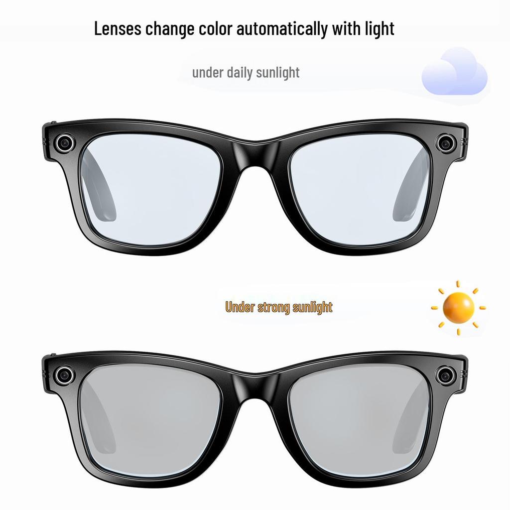 AI W600 Smart Glasses: Bluetooth Camera with Video Recording, Image Stabilization, Voice Recognition, Call and Translation Features.