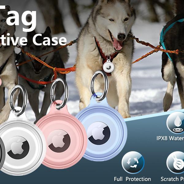 Protective Waterproof Keychain Case for Apple AirTag – Ideal for Luggage, Pet Collars, and More