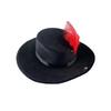 Feather Decor Vintage Fedoras Hats Wide Brim 1920s Jazz Hat Gentleman Fedoras Hats  Halloween