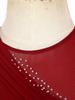 Frauen Lyrical Dance Kleid Strass Sheer Mesh Tüll Flowy Trikot Eiskunstlauf Tanz Kostüm