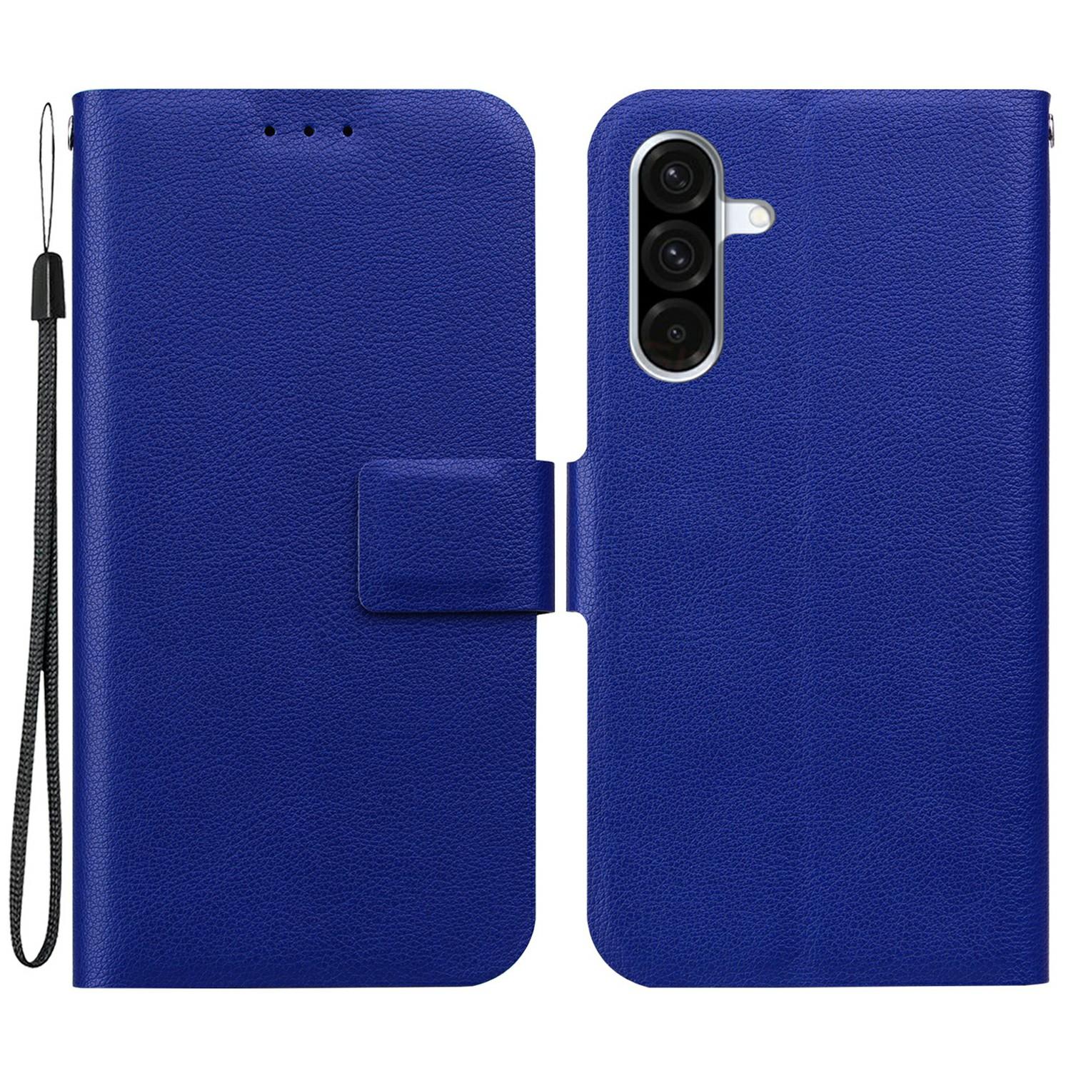 

For Samsung Galaxy A56 5G/A36 5G Case Ultra-Thin PU Leather+TPU Phone Cover with Card Slot Blue
