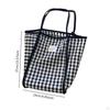 Women Shoulder Bag Checkered Pattern Casual Shopping for Work Outdoor Spring