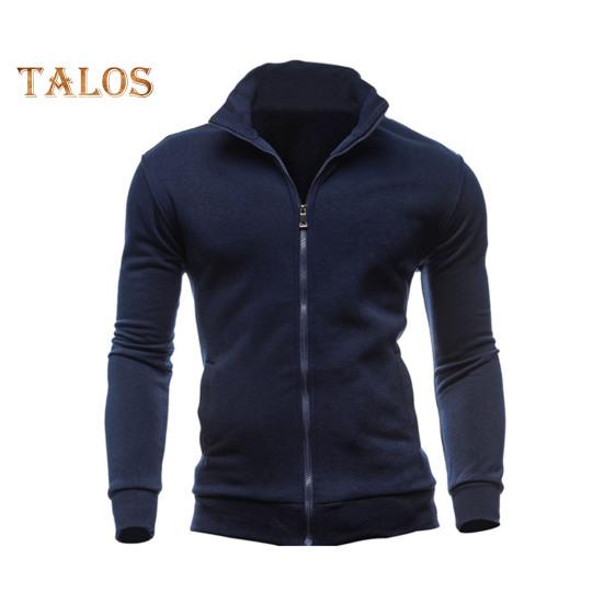 

Мужское осенне-зимнее пальто с воротником-стойкой, застежкой-молнией, ретро-кардиган с длинными рукавами, спортивная одежда с эластичными манжетами и подолом, повседневная школьная куртка M темно-синий