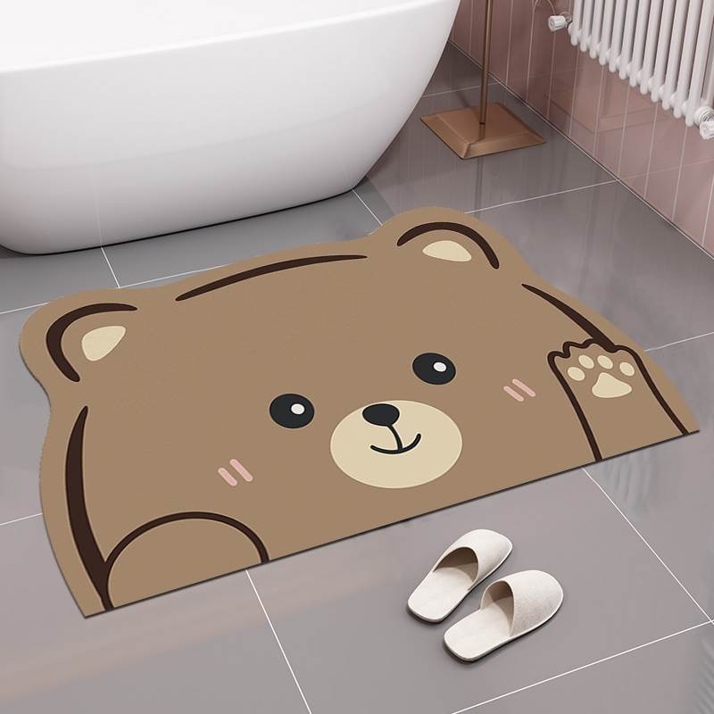 Bathroom diatom mud floor mat absorbent cushion toilet toilet floor mat non-slip toilet quick drying small carpet household