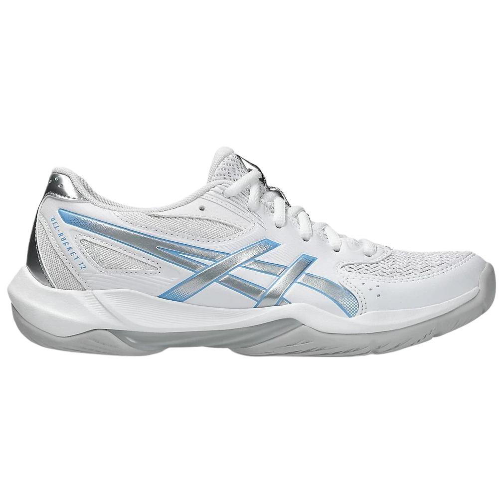 Asics Gel-Rocket 12 Comfortable Durable Supportive Breathable Volleyball Shoes Women Shoes White Gray 1072A119-105