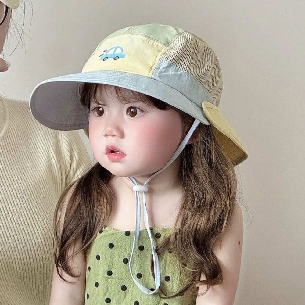 Animal Cartoon Bucket Hat Car Children's Fisherman Hat Soft Summer Kid Sun Hat  Girls