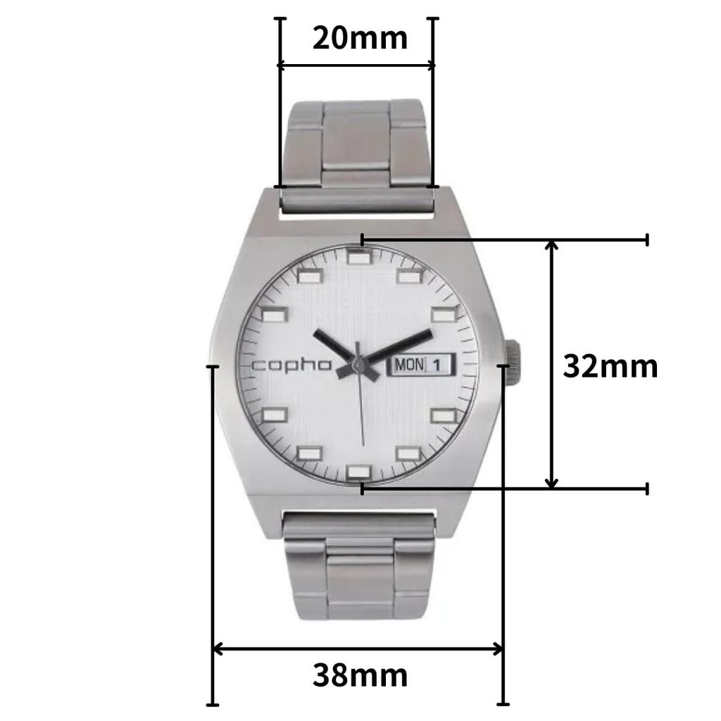 Copha KULT Men's 50mm Black Leather Casual Watch